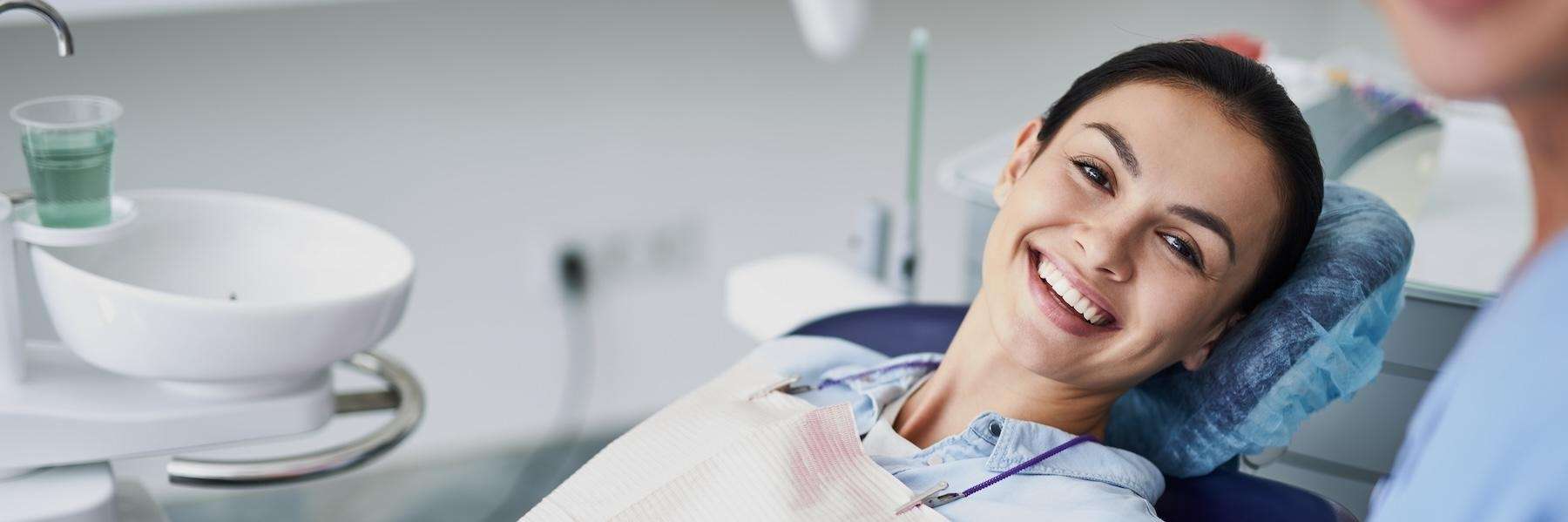 woman at the dentist in raleigh nc